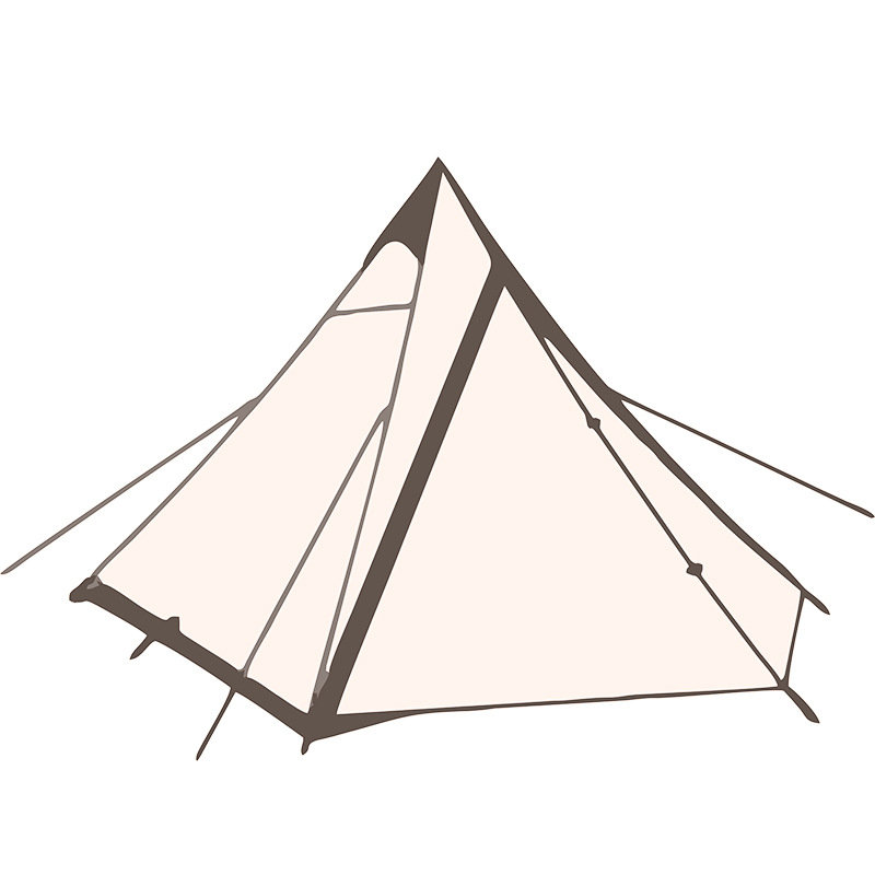 Khemah Piramid Hujan Hujan Lightweight Camping India