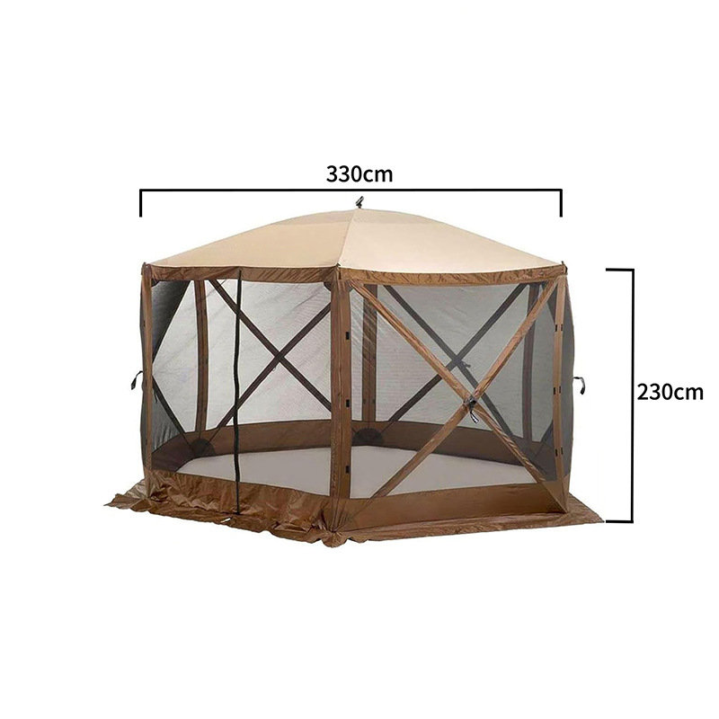 Rumah Skrin Berkhemah Hexagon & Bilik