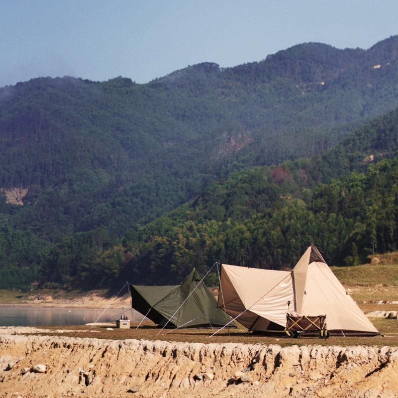Khemah Piramid Hujan Hujan Lightweight Camping India